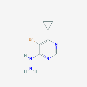 (5-Bromo-6-cyclopropylpyrimidin-4-yl)hydrazine
