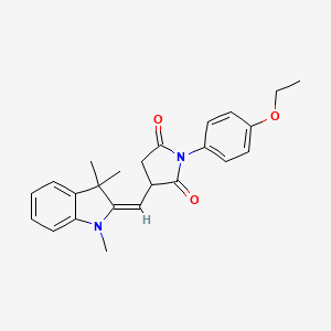 (E)-1-(4-ethoxyphenyl)-3-((1,3,3-trimethylindolin-2-ylidene)methyl)pyrrolidine-2,5-dione