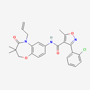 N-(5-allyl-3,3-dimethyl-4-oxo-2,3,4,5-tetrahydrobenzo[b][1,4]oxazepin-7-yl)-3-(2-chlorophenyl)-5-methylisoxazole-4-carboxamide