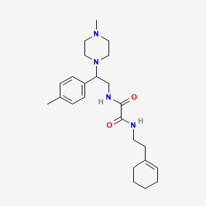 molecular formula C24H36N4O2 B2634037 N1-(2-(cyclohex-1-en-1-yl)ethyl)-N2-(2-(4-methylpiperazin-1-yl)-2-(p-tolyl)ethyl)oxalamide CAS No. 898432-34-3