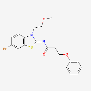 (Z)-N-(6-bromo-3-(2-methoxyethyl)benzo[d]thiazol-2(3H)-ylidene)-3-phenoxypropanamide
