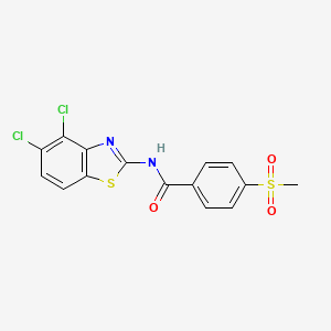N-(4,5-dichlorobenzo[d]thiazol-2-yl)-4-(methylsulfonyl)benzamide