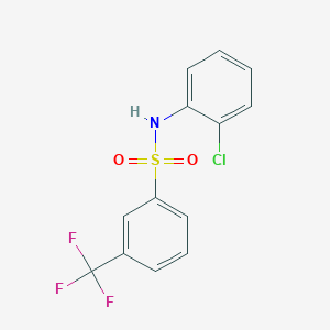 molecular formula C13H9ClF3NO2S B263405 N-(2-chlorophenyl)-3-(trifluoromethyl)benzenesulfonamide 