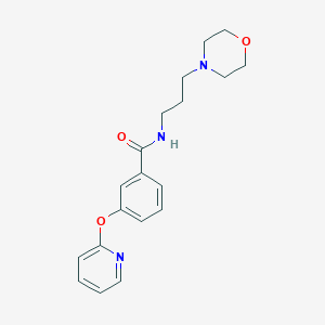 molecular formula C19H23N3O3 B2634056 N-[3-(吗啉-4-基)丙基]-3-(吡啶-2-氧基)苯甲酰胺 CAS No. 1706145-55-2