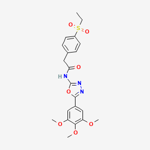 2-(4-(ethylsulfonyl)phenyl)-N-(5-(3,4,5-trimethoxyphenyl)-1,3,4-oxadiazol-2-yl)acetamide