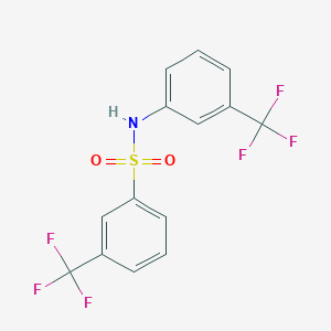molecular formula C14H9F6NO2S B263407 3-(trifluoromethyl)-N-[3-(trifluoromethyl)phenyl]benzenesulfonamide 
