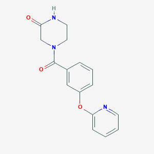 molecular formula C16H15N3O3 B2634072 4-(3-(Pyridin-2-yloxy)benzoyl)piperazin-2-one CAS No. 1797017-80-1