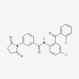 N-[4-chloro-2-(2-chlorobenzoyl)phenyl]-3-(2,5-dioxopyrrolidin-1-yl)benzamide