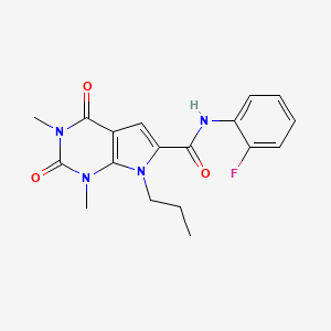 N-(2-fluorophenyl)-1,3-dimethyl-2,4-dioxo-7-propyl-2,3,4,7-tetrahydro-1H-pyrrolo[2,3-d]pyrimidine-6-carboxamide