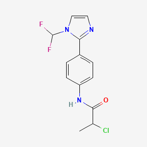 2-Chloro-N-[4-[1-(difluoromethyl)imidazol-2-yl]phenyl]propanamide