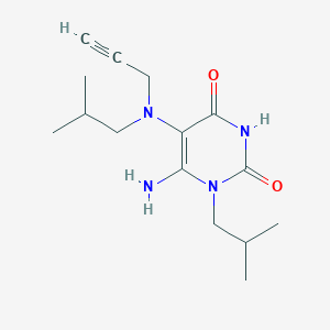 6-Amino-1-(2-methylpropyl)-5-[(2-methylpropyl)(prop-2-yn-1-yl)amino]-1,2,3,4-tetrahydropyrimidine-2,4-dione