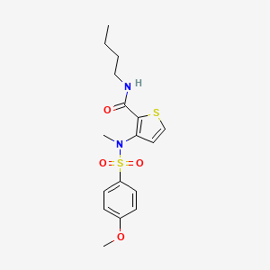 molecular formula C17H22N2O4S2 B2634086 N-butyl-3-(N-methyl4-methoxybenzenesulfonamido)thiophene-2-carboxamide CAS No. 1116082-59-7