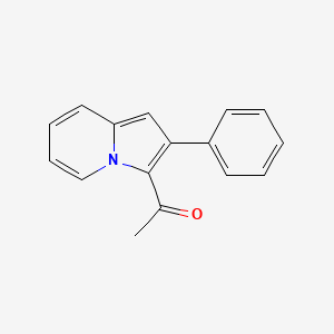 molecular formula C16H13NO B2634102 1-(2-苯基吲哚啉-3-基)乙酮 CAS No. 38320-58-0