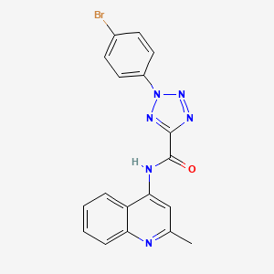 2-(4-bromophenyl)-N-(2-methylquinolin-4-yl)-2H-tetrazole-5-carboxamide