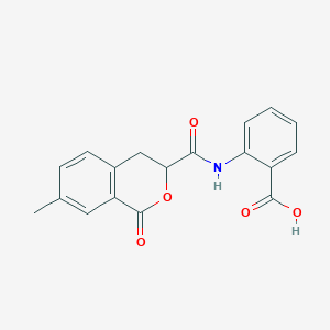 molecular formula C18H15NO5 B2634125 2-(7-Methyl-1-oxoisochroman-3-carboxamido)benzoic acid CAS No. 853890-29-6