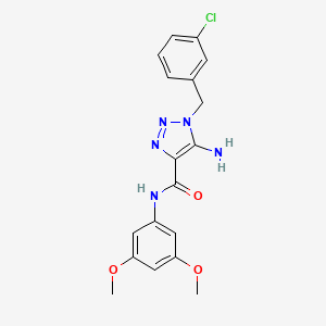 molecular formula C18H18ClN5O3 B2634131 5-氨基-1-(3-氯苯甲基)-N-(3,5-二甲氧基苯基)-1H-1,2,3-三唑-4-甲酰胺 CAS No. 899981-40-9