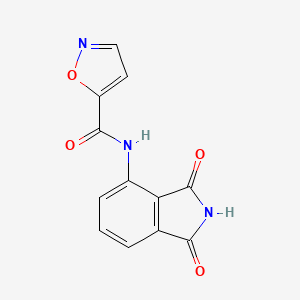 molecular formula C12H7N3O4 B2634133 N-(1,3-dioxoisoindolin-4-yl)isoxazole-5-carboxamide CAS No. 919860-68-7