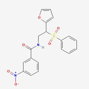 N-[2-(2-furyl)-2-(phenylsulfonyl)ethyl]-3-nitrobenzamide