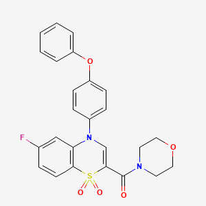 molecular formula C25H21FN2O5S B2634144 N-butyl-4-[(5-{[(2,5-dimethylphenyl)sulfonyl]amino}pyridin-2-yl)oxy]benzamide CAS No. 1251624-94-8