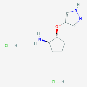 Rel-(1R,2S)-2-((1H-pyrazol-4-yl)oxy)cyclopentan-1-amine dihydrochloride