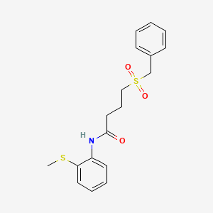 4-(benzylsulfonyl)-N-(2-(methylthio)phenyl)butanamide