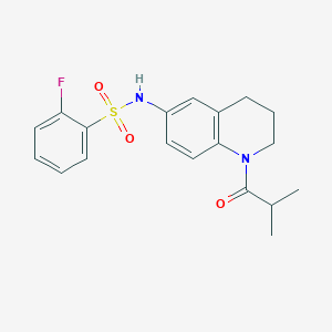 2-fluoro-N-(1-isobutyryl-1,2,3,4-tetrahydroquinolin-6-yl)benzenesulfonamide