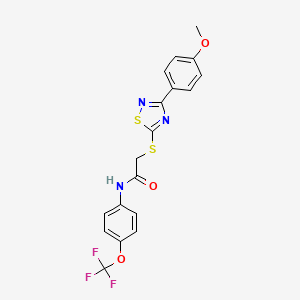 2-((3-(4-methoxyphenyl)-1,2,4-thiadiazol-5-yl)thio)-N-(4-(trifluoromethoxy)phenyl)acetamide