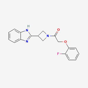 molecular formula C18H16FN3O2 B2634155 1-(3-(1H-benzo[d]imidazol-2-yl)azetidin-1-yl)-2-(2-fluorophenoxy)ethanone CAS No. 1334372-82-5