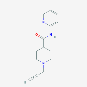 molecular formula C14H17N3O B2634156 1-Prop-2-ynyl-N-pyridin-2-ylpiperidine-4-carboxamide CAS No. 1427910-66-4