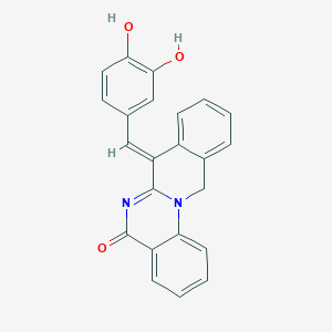 molecular formula C23H16N2O3 B2634157 (7E)-7-[(3,4-dihydroxyphenyl)methylidene]-12H-isoquinolino[2,3-a]quinazolin-5-one CAS No. 306324-60-7
