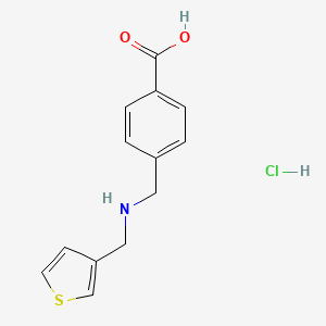 molecular formula C13H13NO2S B2634175 4-{[(3-Thienylmethyl)amino]methyl}benzoic acid hydrochloride CAS No. 881441-17-4