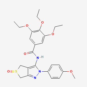 3,4,5-triethoxy-N-[2-(4-methoxyphenyl)-5-oxo-4,6-dihydrothieno[3,4-c]pyrazol-3-yl]benzamide