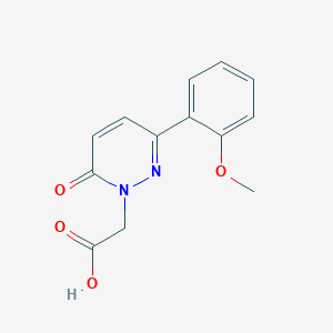 molecular formula C13H12N2O4 B2634183 2-(3-(2-methoxyphenyl)-6-oxopyridazin-1(6H)-yl)acetic acid CAS No. 1286724-41-1