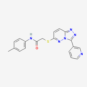 molecular formula C19H16N6OS B2634190 2-((3-(pyridin-3-yl)-[1,2,4]triazolo[4,3-b]pyridazin-6-yl)thio)-N-(p-tolyl)acetamide CAS No. 868968-47-2