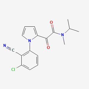 molecular formula C17H16ClN3O2 B2634202 2-[1-(3-chloro-2-cyanophenyl)-1H-pyrrol-2-yl]-N-isopropyl-N-methyl-2-oxoacetamide CAS No. 866010-46-0