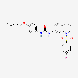1-(4-Butoxyphenyl)-3-(1-((4-fluorophenyl)sulfonyl)-1,2,3,4-tetrahydroquinolin-7-yl)urea