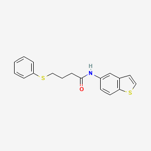 molecular formula C18H17NOS2 B2634220 N-(benzo[b]thiophen-5-yl)-4-(phenylthio)butanamide CAS No. 922886-19-9