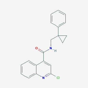 molecular formula C20H17ClN2O B2634223 2-chloro-N-[(1-phenylcyclopropyl)methyl]quinoline-4-carboxamide CAS No. 1222974-37-9