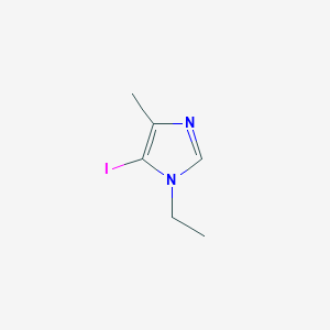 molecular formula C6H9IN2 B2634229 1-ethyl-5-iodo-4-methyl-1H-imidazole CAS No. 1642818-38-9