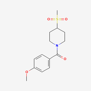 molecular formula C14H19NO4S B2634237 (4-Methoxyphenyl)(4-(methylsulfonyl)piperidin-1-yl)methanone CAS No. 1705044-02-5