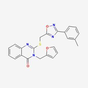 3-(furan-2-ylmethyl)-2-(((3-(m-tolyl)-1,2,4-oxadiazol-5-yl)methyl)thio)quinazolin-4(3H)-one
