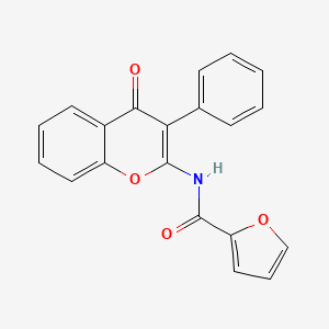 molecular formula C20H13NO4 B2634246 N-(4-氧代-3-苯基-4H-色满-2-基)呋喃-2-甲酰胺 CAS No. 900876-26-8