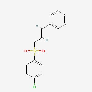 molecular formula C15H13ClO2S B2634247 1-chloro-4-[(E)-3-phenylprop-2-enyl]sulfonylbenzene CAS No. 16215-13-7
