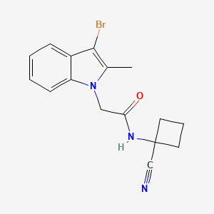 molecular formula C16H16BrN3O B2634248 2-(3-bromo-2-methyl-1H-indol-1-yl)-N-(1-cyanocyclobutyl)acetamide CAS No. 1808654-35-4
