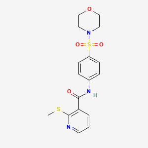 molecular formula C17H19N3O4S2 B2634249 2-methylsulfanyl-N-(4-morpholin-4-ylsulfonylphenyl)pyridine-3-carboxamide CAS No. 950158-68-6