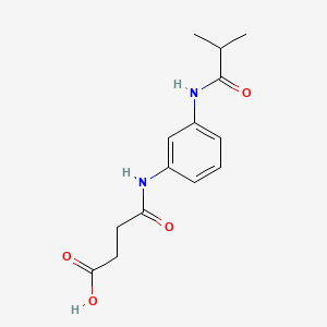 molecular formula C14H18N2O4 B2634254 4-[3-(Isobutyrylamino)anilino]-4-oxobutanoic acid CAS No. 925176-33-6