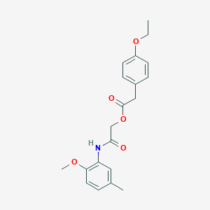 molecular formula C20H23NO5 B2634260 [(2-Methoxy-5-methylphenyl)carbamoyl]methyl 2-(4-ethoxyphenyl)acetate CAS No. 1324298-66-9