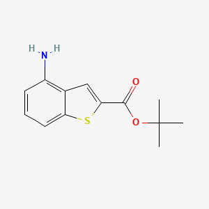 molecular formula C13H15NO2S B2634261 Tert-butyl 4-amino-1-benzothiophene-2-carboxylate CAS No. 2248357-14-2