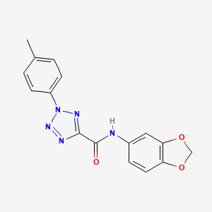 N-(benzo[d][1,3]dioxol-5-yl)-2-(p-tolyl)-2H-tetrazole-5-carboxamide