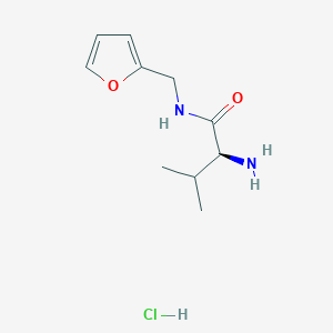 molecular formula C10H17ClN2O2 B2634286 (2S)-2-氨基-N-(呋喃-2-基甲基)-3-甲基丁酰胺盐酸盐 CAS No. 1423040-92-9